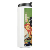 Vintag-farbig-traditionell-japanisch-ukyio-e-sty Thermosbecher (Nach links gedreht)