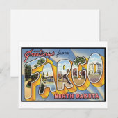 Vintag Fargo, North Dakota Postkarte (Vorne/Hinten)