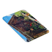 Vintag Farm Shed in Gimmelwald, Schweiz Magnet (Rechte Seite)