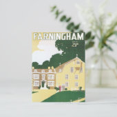 Vintag Farningham England Postkarte (Stehend Vorderseite)