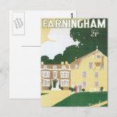 Vintag Farningham England Postkarte (Vorne/Hinten)