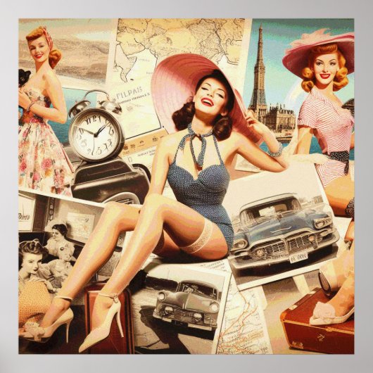 Vintag Fashion Pinup Poster (Vorne)