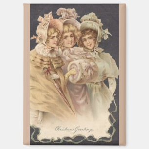 Vintag Fashion Victorican Christmas Magnet