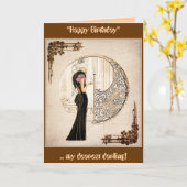 Vintag Fashionista_Velvet Gown_1933 Karte (Gelbe Blume)