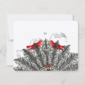 Vintag Feather Fan Love Birds Wedding RSVP Karte (Vorderseite)