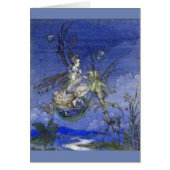 Vintag - Fee, die eine Blase reitet, (Vorne)