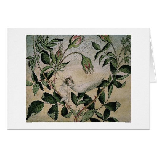 Vintag - Fee in einer Hängematte, (Vorderseite (Horizontal))