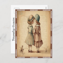 Vintag feiern Freundschaft Diese Jahreszeit Niedli Feiertagspostkarte