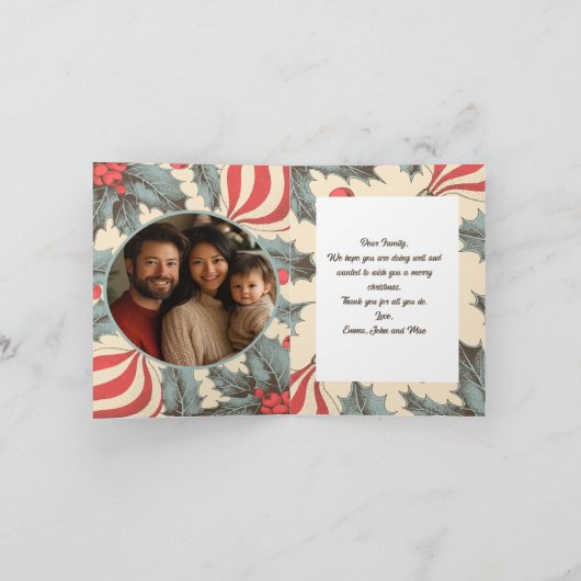 Vintag Feiertagskarte (Innenseite)