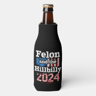 Vintag Felon & Hillbilly Trump Vance 2024 Flaschenkühler