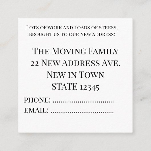 Vintag Fiat 500 Neue Adresskarte Begleitkarte (Rückseite)