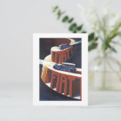 Vintag Fiat Ad Postkarte (Stehend Vorderseite)