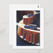 Vintag Fiat Ad Postkarte (Vorne/Hinten)