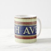 Vintag Fifth Avenue Sign - Manhattan, NYC Kaffeetasse (VorderseiteRechts)