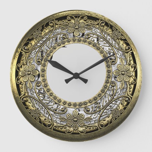 Vintag Filigree Große Wanduhr (Vorderseite)