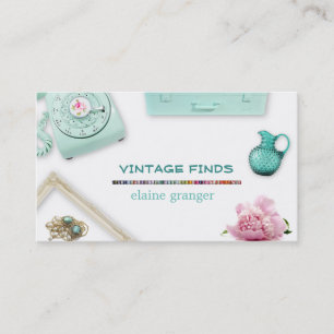 Vintag Findings Schatzkammer Retro Visitenkarte