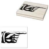 Vintag Finger zeigen rechts Gummistempel (Stempel)