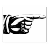 Vintag Finger zeigen rechts Gummistempel (Prägung)
