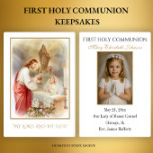 Vintag First Communion Keepake - Girl's Foto