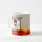 Vintag Flames Personalisiert 50. Geburtstagsparty Kaffeetasse (Vorderseite Links)