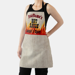 Vintag Flames Personalisierter Sauce-Koch Schürze