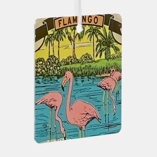 Vintag Flamingo Ornament (Vorderseite Rechts)