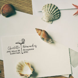 Vintag Flamingo Rücksendeadresse Gummistempel