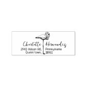 Vintag Flamingo Rücksendeadresse Gummistempel (Prägung)