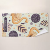 Vintag Flamingo Seamless Badehandtuch (Badehandtuch)