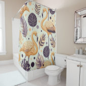 Vintag Flamingo Seamless Duschvorhang (Beispiel)