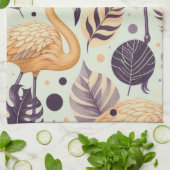 Vintag Flamingo Seamless Geschirrtuch (Gefaltet)