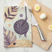 Vintag Flamingo Seamless Geschirrtuch (Viertel Falte)