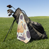 Vintag Flamingo Seamless Golfhandtuch (Gras)