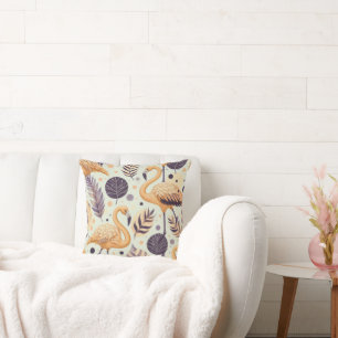 Vintag Flamingo Seamless Kissen