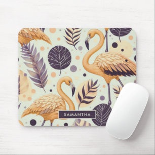 Vintag Flamingo Seamless Mousepad