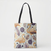 Vintag Flamingo Seamless Tasche (Vorderseite)