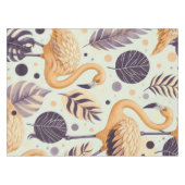 Vintag Flamingo Seamless Tischdecke (Vorderseite (Horizontal))