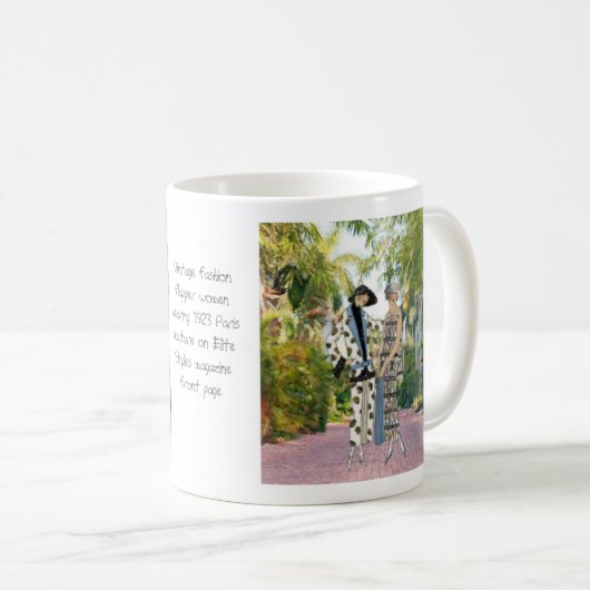 Vintag Flapper 1920er Frauen Kaffeetasse (VorderseiteRechts)