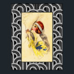 Vintag Flapper Art Deco Poster. Poster<br><div class="desc">Wenn Sie sich für den Download entscheiden, macht Ihr Walgreen Store Platinenplakate aus Ihrem Download in verschiedene Größen und in verschiedenen Texturen zu einem sehr guten Preis. Manchmal mit einem Rabatt. Ein Tipp von meinem US-Freund. Für Großbritannien siehe "Digital Printing" online. Ich habe dieses Vintage Bild eines Flappers aufgehellt und...</div>