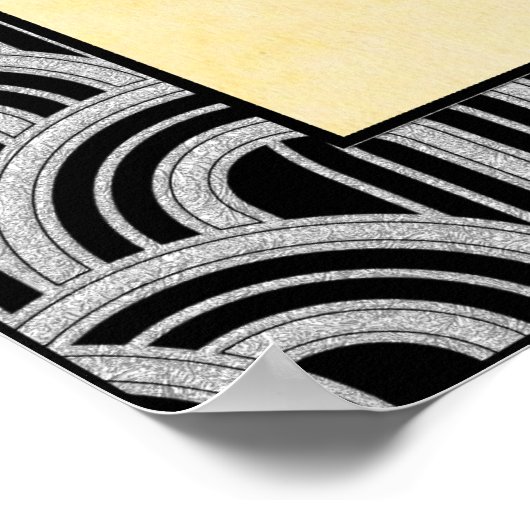 Vintag Flapper Art Deco Poster. Poster (Ecke)