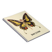 Vintag Flapper Butterfly Personalisiert Notizblock (Rechte Seite)