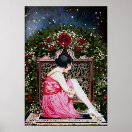 Vintag Flapper Christmas Poster