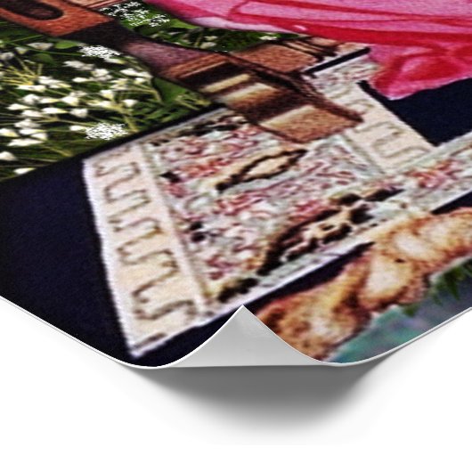 Vintag Flapper Christmas Poster (Ecke)