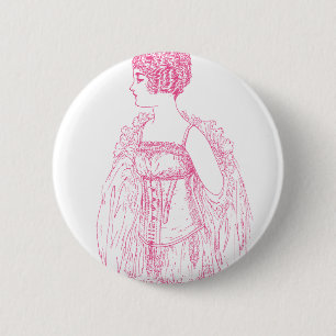 Vintag Flapper Corset Pink Button
