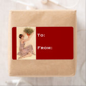 Vintag Flapper Holiday-Geschenk-Tag (Insitu)