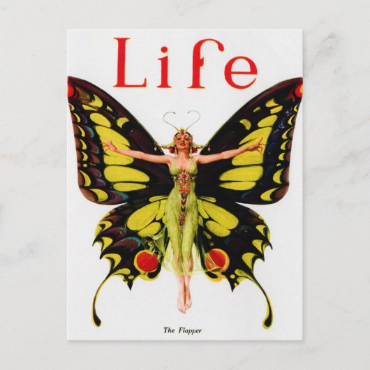 Vintag Flapper Life Magazine Postkarte (Vorderseite)