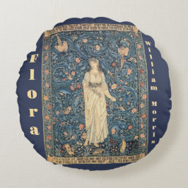 Vintag Flora Tapesta von William Morris Rundes Kissen