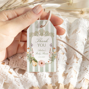 Vintag Floral Baby Dusche Vielen Dank Geschenkanhänger