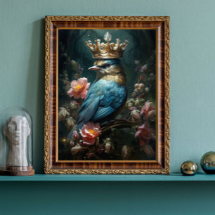 Vintag Floral Bird Starling Queen Decoupage Seidenpapier