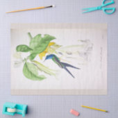 Vintag Floral Blue Bird Ephemera Decoupage Seidenpapier (Basteln)